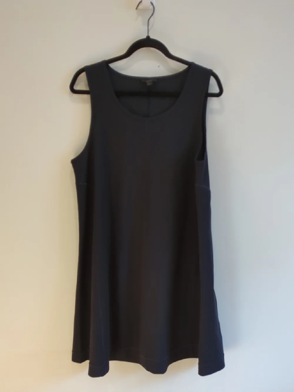COS Navy Black Minimalist Tank Swing Dress Size Large Basic Normcore Capsule - Picture 1 of 8